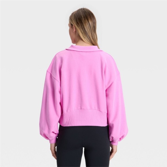 Joylab Henley French Terry Sweatshirt - Picture 2 of 8